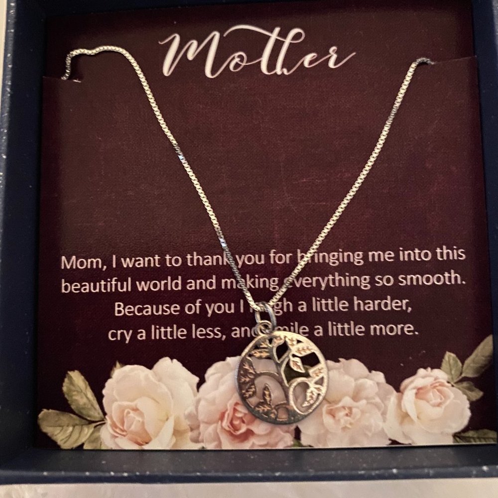 Mother  Mom tree of life necklace NIB